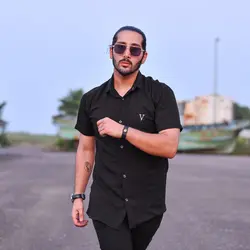 پیراهن مردانه LV مشکی کد 8873