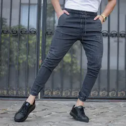 شلوار اسلش جین مردانه ذغالی کد 10229