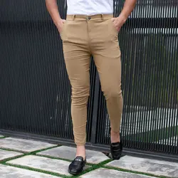 شلوار مردانه خردلی کد 9801