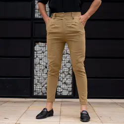 شلوار مردانه خردلی کد 9669