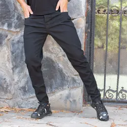 شلوار جین مردانه سایز بزرگ مشکی کد 8057