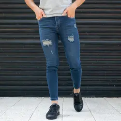 شلوار جین مردانه BERSHKA سرمه ای کد 9502