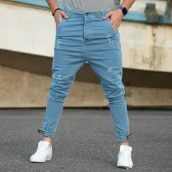 شلوار جین مردانه آبی کد 9134