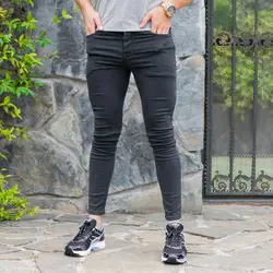 شلوار جین مردانه ذغالی کد 8972