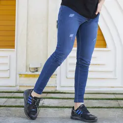 شلوار جین مردانه سرمه ای کد 2662