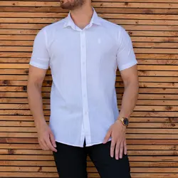 پیراهن مردانه POLO سفید کد 8406