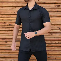 پیراهن مردانه ZARA مشکی کد 8398