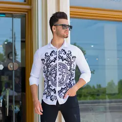 پیراهن مردانه VERSACE سفید کد 8254