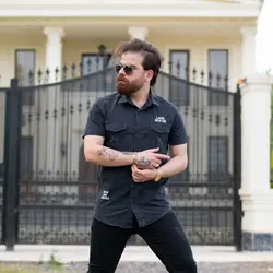 پیراهن مردانه LEVIS ذغالی کد 8193