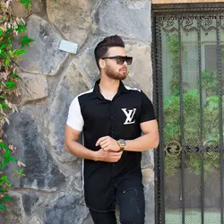 پیراهن مردانه LV مشکی 8053