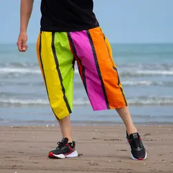 شلوارک مردانه راه راه رنگی_کد 7463