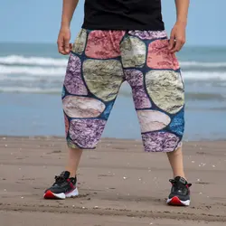 شلوارک مردانه طرح سنگی_کد 7460