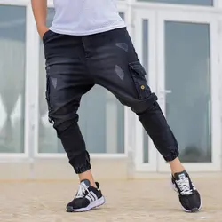 اسلش جین مردانه ذغالی_کد 7279