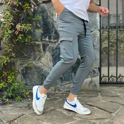 شلوار اسلش مردانه طوسی_کد 7217