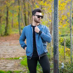 سوییشرت مردانه کبریتی آبی_کد 4814
