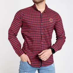 پیراهن چهارخانه مازراتی قرمز_کد 5701