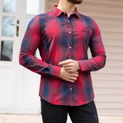 پیراهن مردانه BURBERRY قرمز_کد 5498