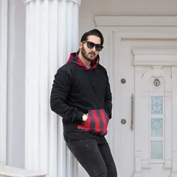 هودی مردانه مشکی قرمز_کد 5181