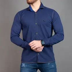 پیراهن مردانه FASHION سرمه ای_کد 5338