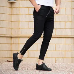 اسلش مردانه مشکی دمپا زیپ