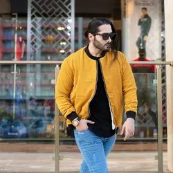 سوییشرت مردانه کبریتی خردلی_کد 4813