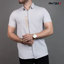 پیراهن آستین کوتاه DSQUARED_ طوسی روشن