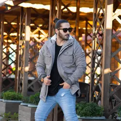 کاپشن مردانه LEVIS طوسی کد 10722