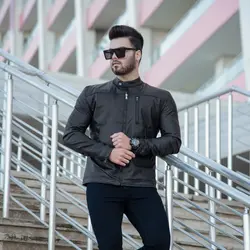کاپشن چرم مردانه G-STAR مشکی_کد 4642