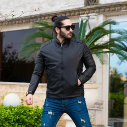 کاپشن چرم مردانه G-STAR مشکی_کد 4351