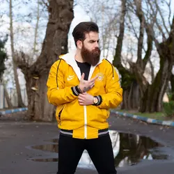 کاپشن شمعی مردانه نایک انبه ای