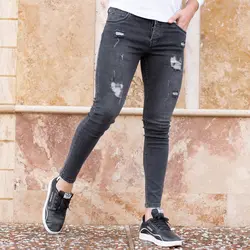 شلوار جین مردانه زاپدار VANGUARD ذغالی