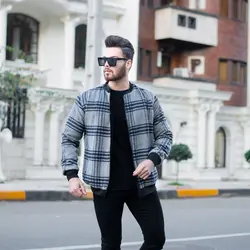 سوییشرت مردانه پشمی طوسی_کد 4826