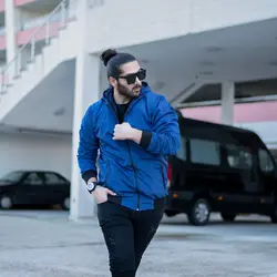 سوییشرت مردانه شمعی Massimo Dutti آبی کاربنی