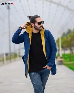 سوییشرت جین زاپدار سرمه ای_کد 4770