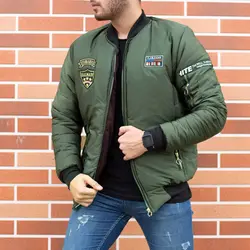 کاپشن خلبانی یشمی OFF_WHITE