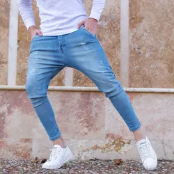 شلوار جین دمپا زیپ ZARA آبی_کد 4739