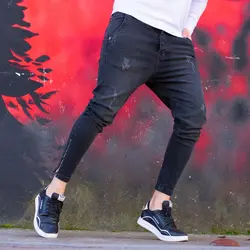 شلوار جین دمپا زیپ ZARA ذغالی_کد 4623