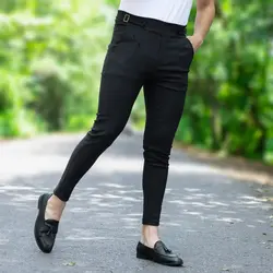 شلوار کتان کمر پهن مشکی_کد 3033