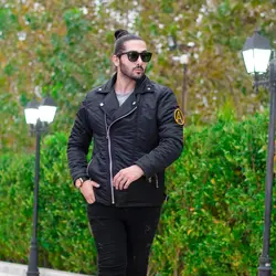 کاپشن خلبانی زیپ کج GUCCI مشکی