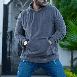 هودی تدی مردانه طوسی _کد 4440