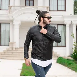 کاپشن چرم مردانه G-STAR مشکی_کد 4131