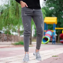 شلوار جین مردانه طوسی SUPREME