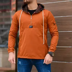 هودی مردانه شمعی قهوه ای B&S