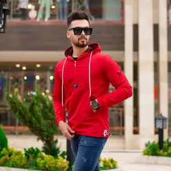 هودی مردانه شمعی قرمز B&S