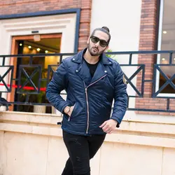 کاپشن خلبانی زیپ کج GUCCI سرمه ای