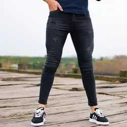 شلوار جین ذغالی VELONA _ کد 4314