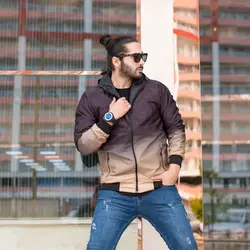 کاپشن شمعی مشکی خاکی