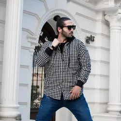 سوییشرت چهارخانه مشکی سفید GUCCI_کد 4217