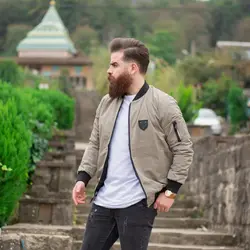 کاپشن مردانه خلبانی PHILIPP PLEIN_خاکی