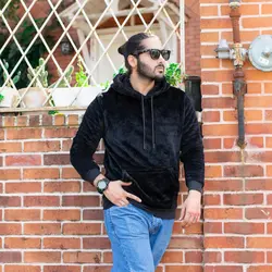 هودی تدی مردانه مشکی_کد 3955